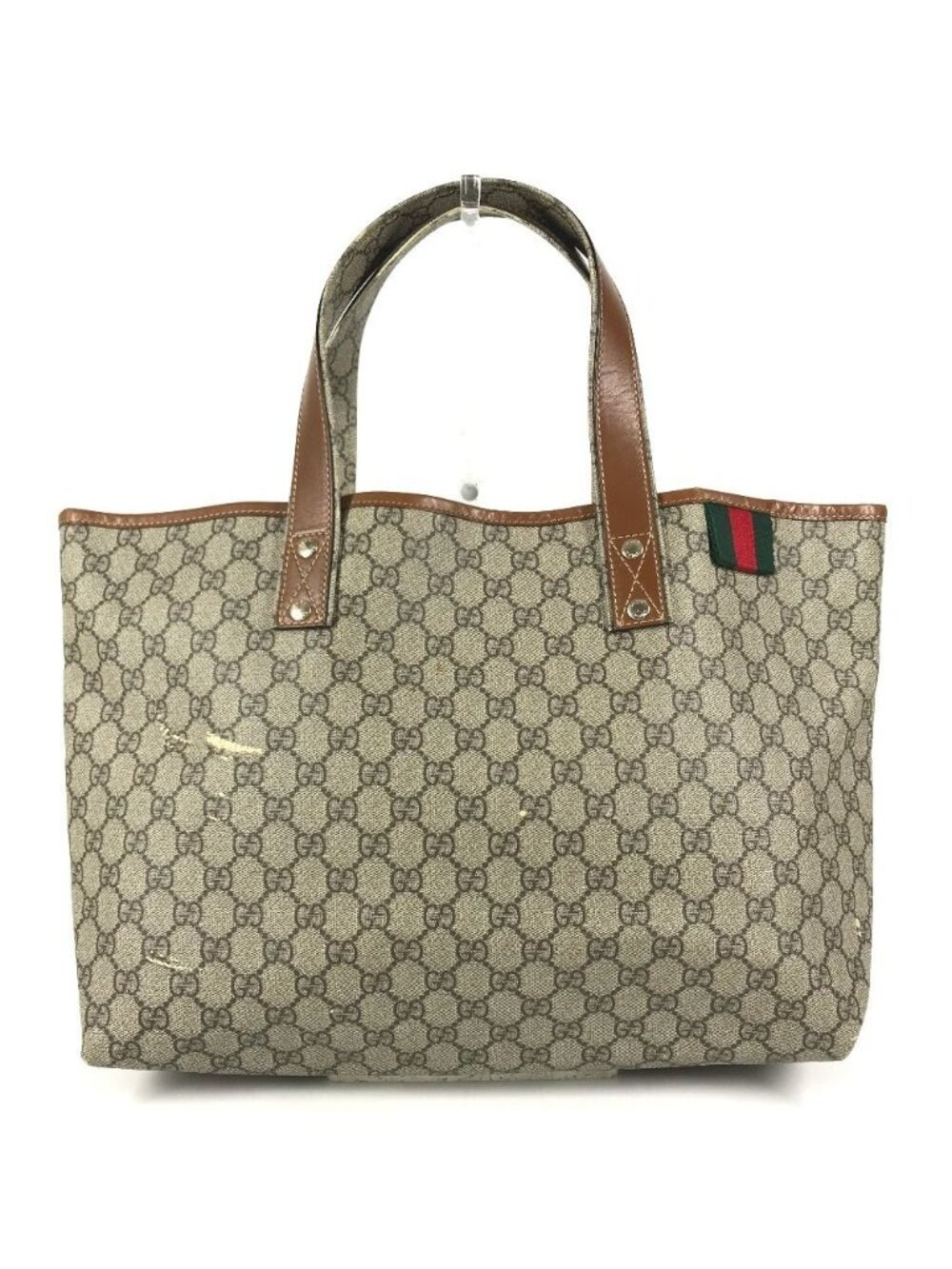 Gucci Shoulder Bag GG Logo Supreme Sherry Line Canvas Beige